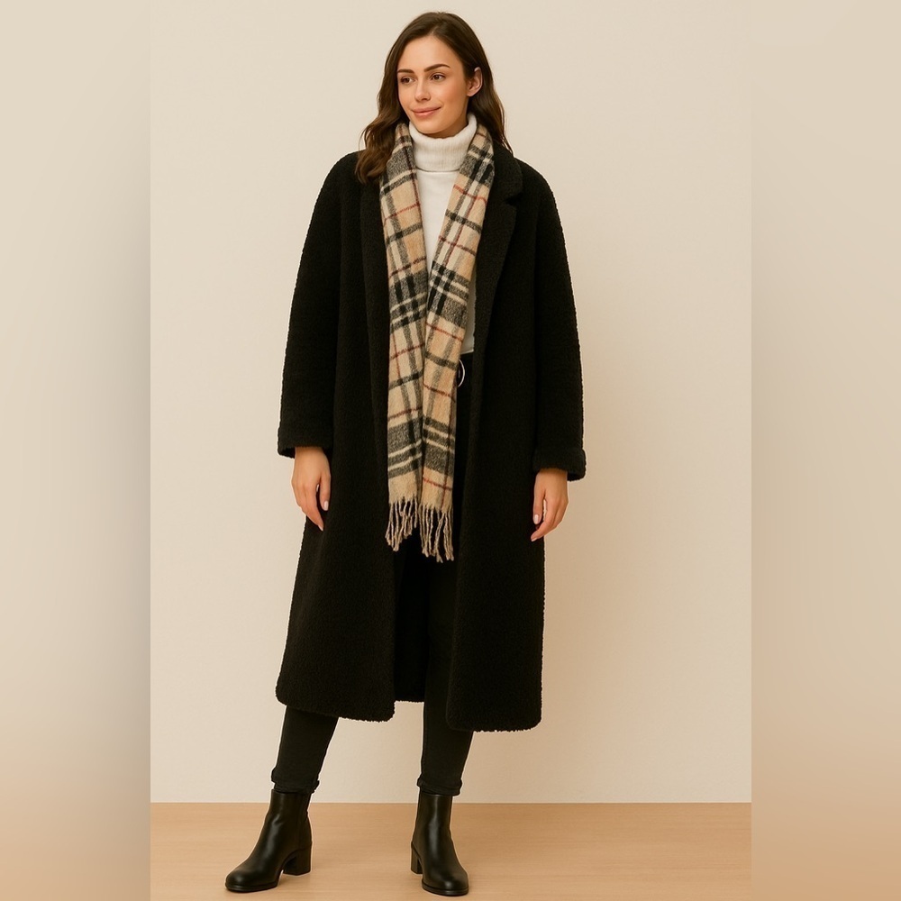 Peruvian Connection | Baby Alpaca Wool Long Open Front Coat Luxury City